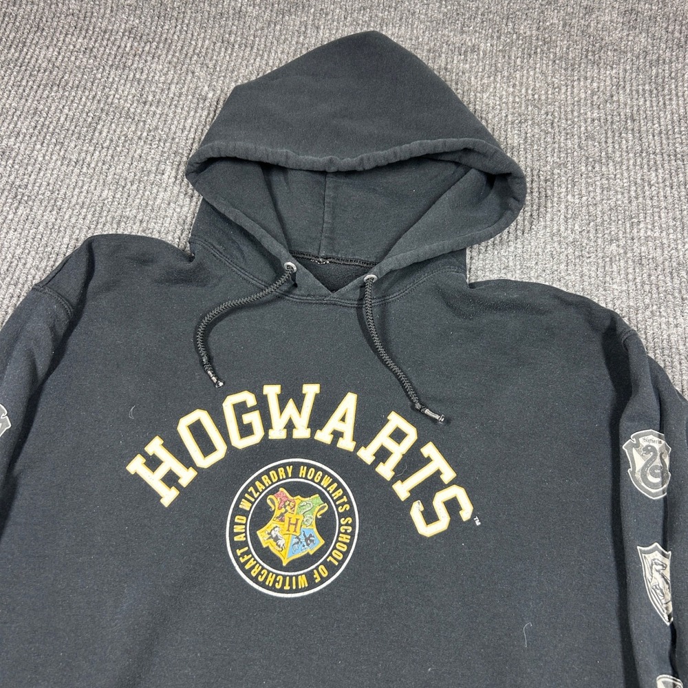 Harry Potter Hoodie Mens XL Hogwarts School of Witchcraft and Wizardry Black